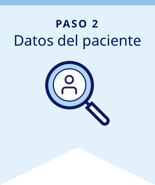 Paso 2: Datos del paciente