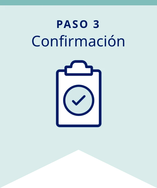 Paso 3: Confirmación