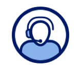 Person wearing a headset icon