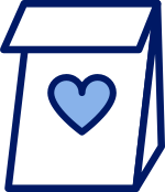 Prescription bag with heart icon