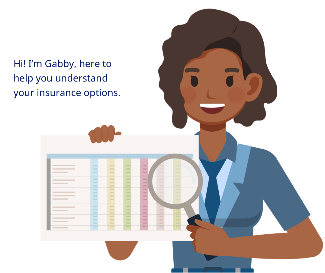 Gabby avatar with magnifying glass