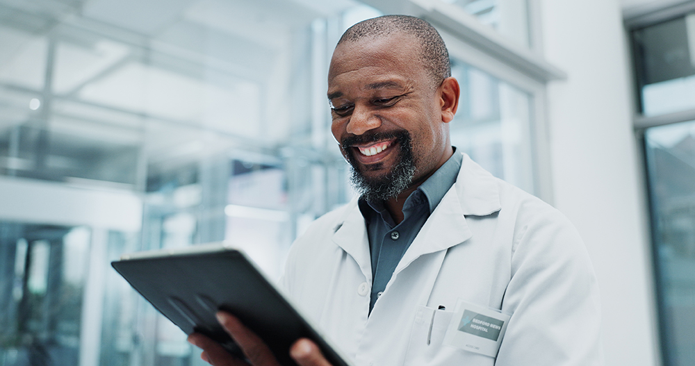 HCP using a tablet
