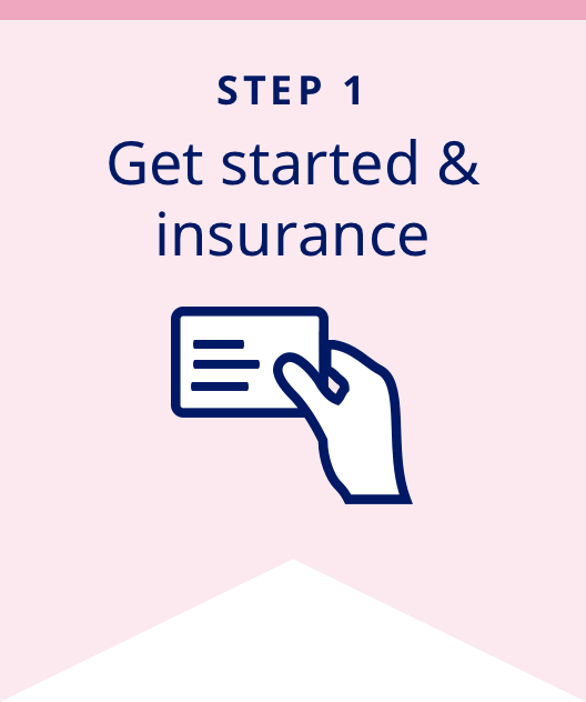 Step 1: Get started and insurance banner