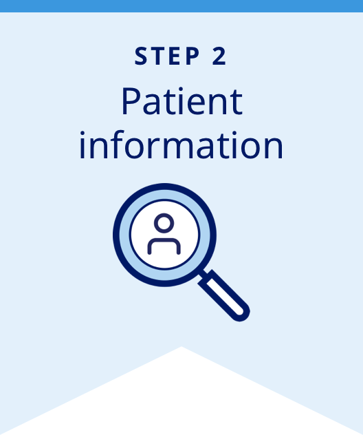 Step 2: Patient information