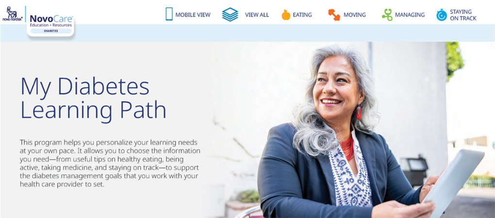 My Diabetes Learning Path page